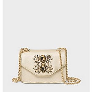 Gold Clutch with Gold Chain